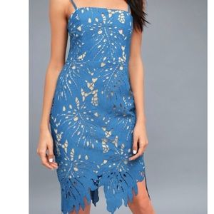 Lulus Blue Lace Dress